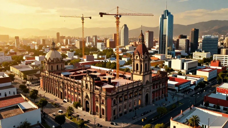 Vistas aéreas que contrastan México tradicional y futurista