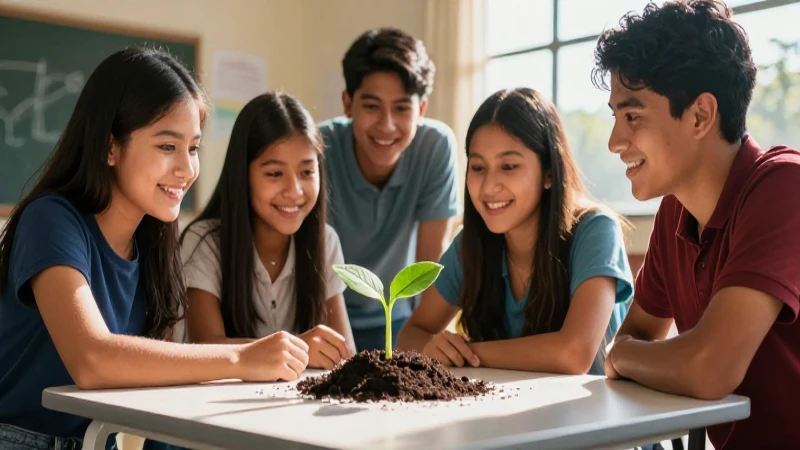 Domina las estrategias de educación sostenible y socioemocional en la nueva escuela mexicana 5 Estudiantes mexicanos y crecimiento vibrante en aula
