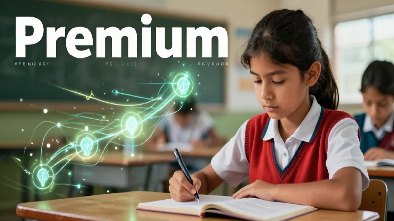 Ilustración educativa vibrante sobre progreso escolar