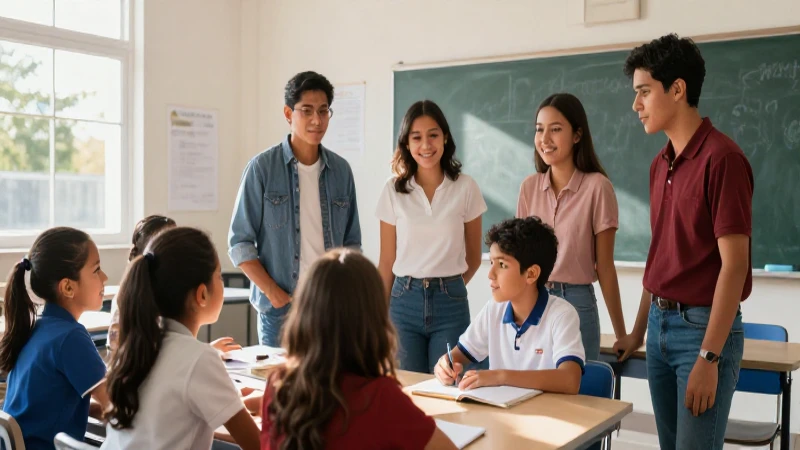 Equidad educativa: estrategias clave en la Nueva Escuela Mexicana 3 Niños mexicanos colaboran en un aula moderna y luminosa