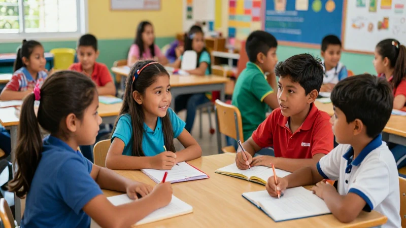 Equidad educativa: estrategias clave en la Nueva Escuela Mexicana 5 Niños mexicanos felices y dinámicos aprendiendo con calidad