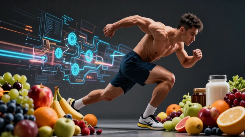 Optimiza la alimentación de deportistas con estrategias clave 5 Atleta dinámico con optimización y nutrición vibrante