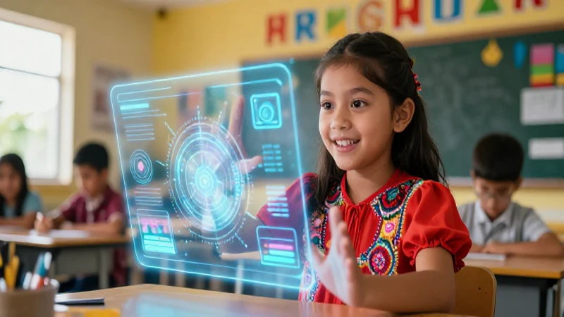 Maximiza el compromiso de tus estudiantes con estrategias de tecnología educativa 3 Estudiante mexicano aprende con hologramas vibrantes