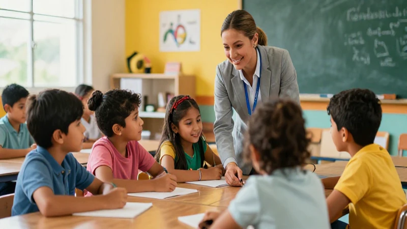 Desarrolla la educación emocional en clase con estas estrategias 3 Estudiantes colaboran en aula moderna