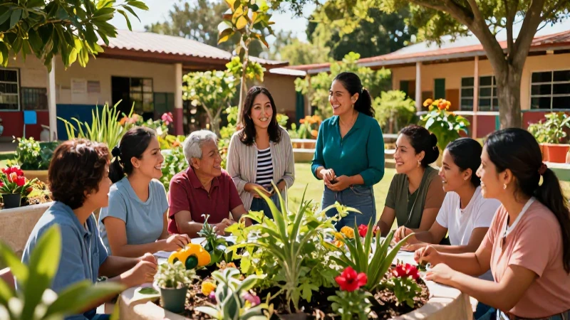 Potencia la colaboración: involucra padres y comunidad 3 Ambiente escolar mexicano vibrante y colaborativo