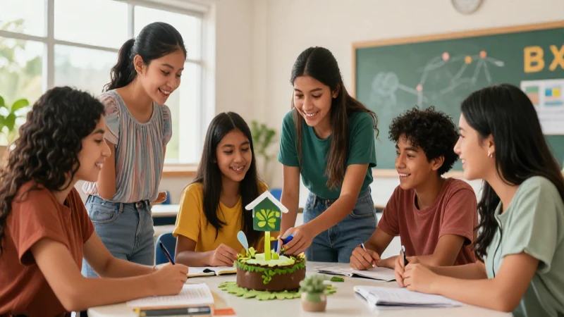 Estudiantes mexicanos colaboran en un proyecto educativo sostenible