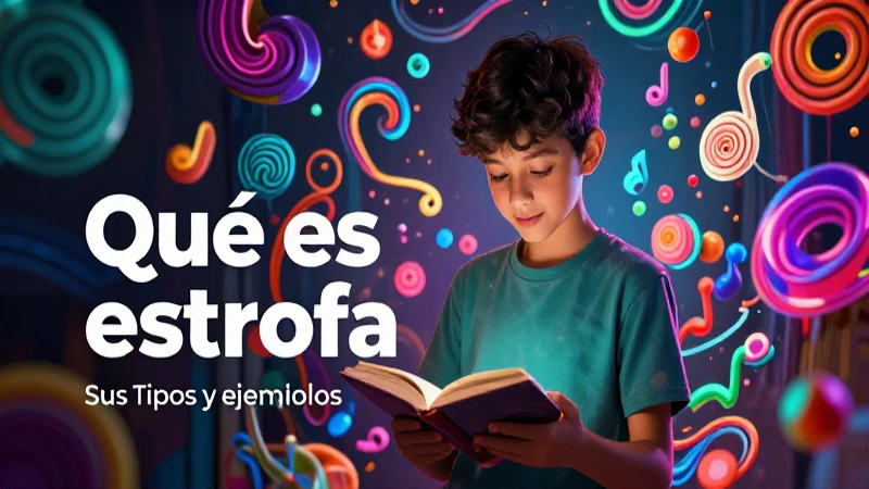 Ilustración educativa de rima y estrofas