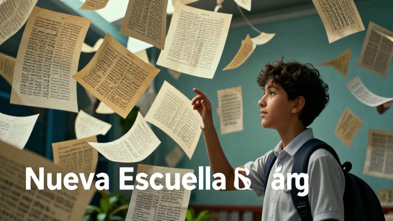 Estudiante con geometrías poéticas dinámicas
