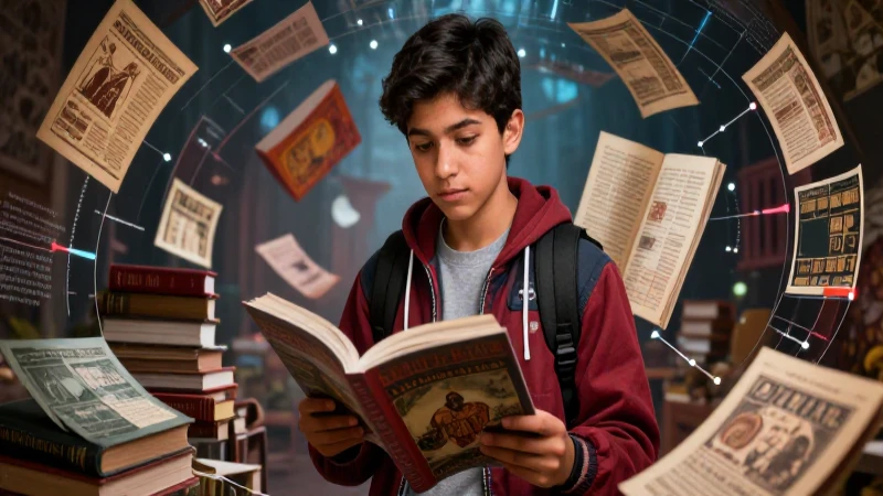 Estudiante mexicano en intenso estudio histórico