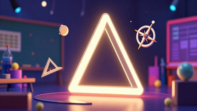 Ilustración geométrica educativa, estilo moderno