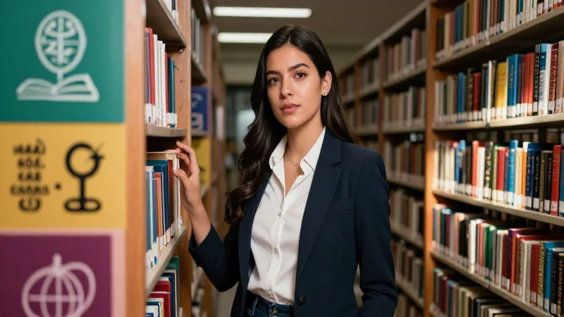 Los estudios académicos de Marx Arriaga: un análisis de su formación 3 Joven mexicano académico en biblioteca moderna
