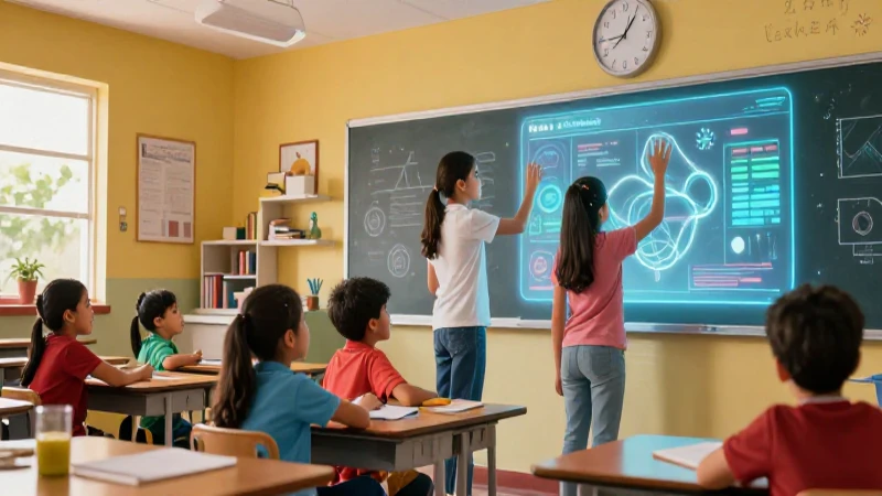 ¡Conoce los beneficios comprobados para estudiantes del uso de la Realidad Virtual y Aumentada en la educación! 4 Estudiantes mexicanos interactúan con hologramas modernos