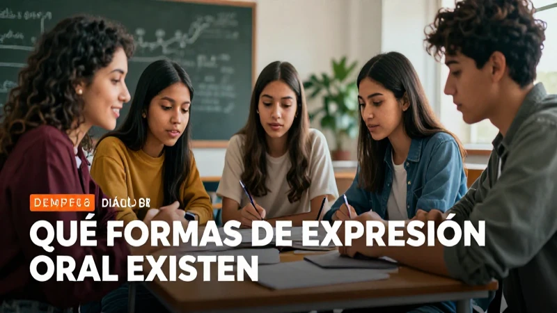 Ilustración educativa de expresión oral