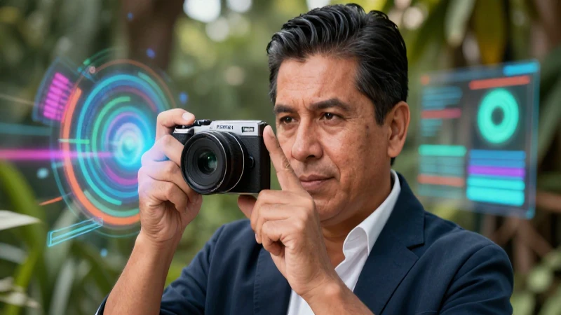 Qué es fotografía: Definición y concepto explicado 4 Educador mexicano moderno en entorno digital vibrante