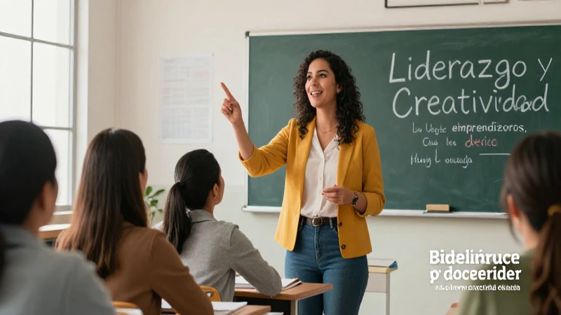 Desarrolla liderazgo y creatividad para potenciar tus habilidades emprendedoras en la educación en México 4 Liderazgo y creatividad impulsan docentes emprendedores