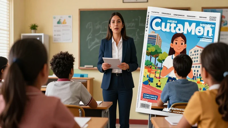 Conoce las habilidades pedagógicas para la Nueva Escuela Mexicana 3 Profesora enseñando en aula mexicana moderna