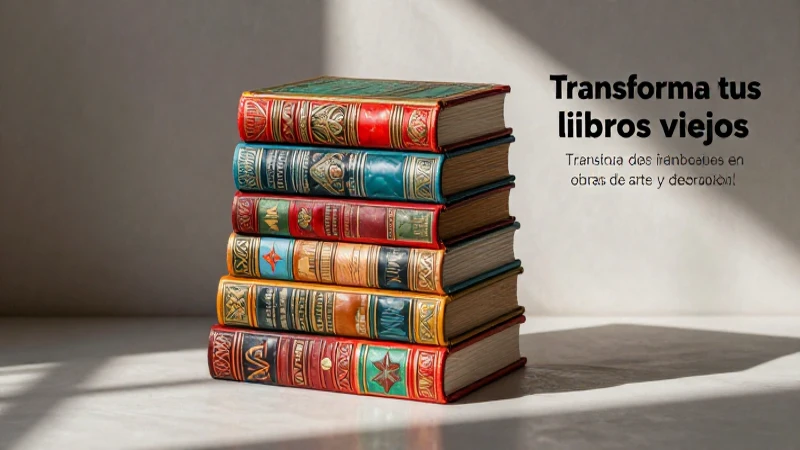 ¡Transforma tus libros viejos en obras de arte y decoración! 4 Esculturas de libros antiguos con estilo dramático y vibrante