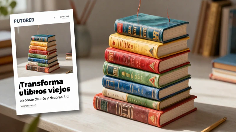 ¡Transforma tus libros viejos en obras de arte y decoración! 3 Crea arte con libros antiguos y transforma tu decoración