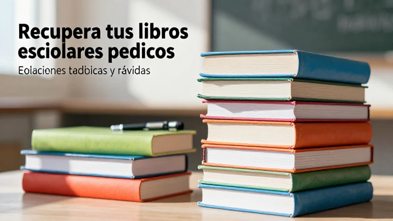 Recupera tus libros escolares perdidos: soluciones prácticas y rápidas 3 Encuentra tus libros escolares perdidos rápido