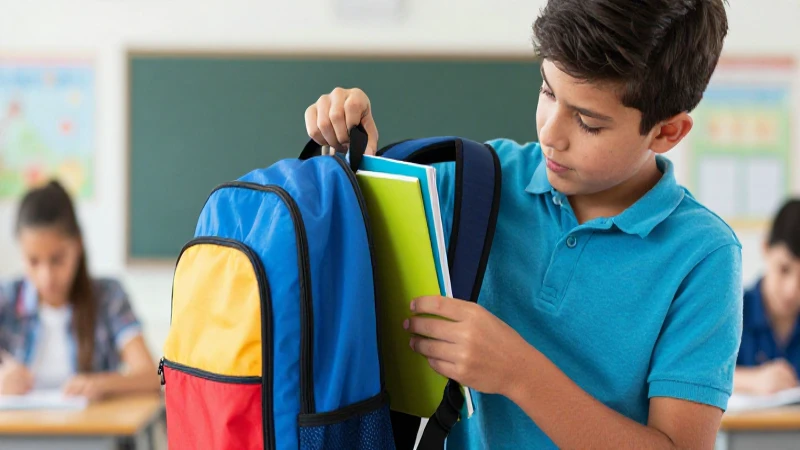 Recupera tus libros escolares perdidos: soluciones prácticas y rápidas 5 Estudiante mexicano organiza libros coloridos en su mochila
