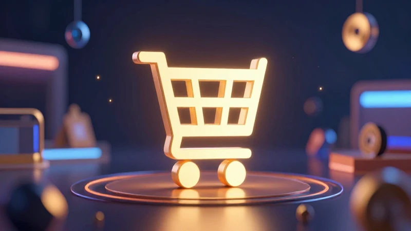 Ícono de carrito facilita compras online con estilo
