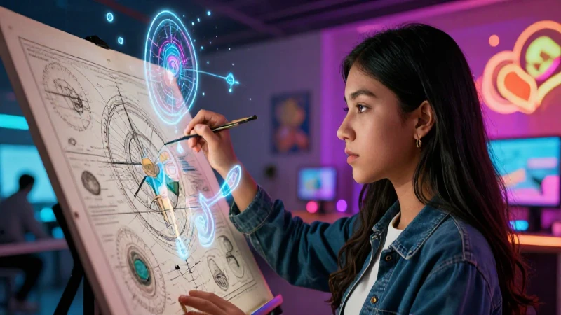 Libros de historia de la ciencia: Aprende y conoce con la SEP 3 Estudiante mexicano estudia diagramas científicos holográficos