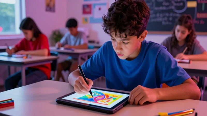 Transforma la enseñanza de artes visuales con la escuela mexicana 4 Estudiante mexicano crea arte digital moderno