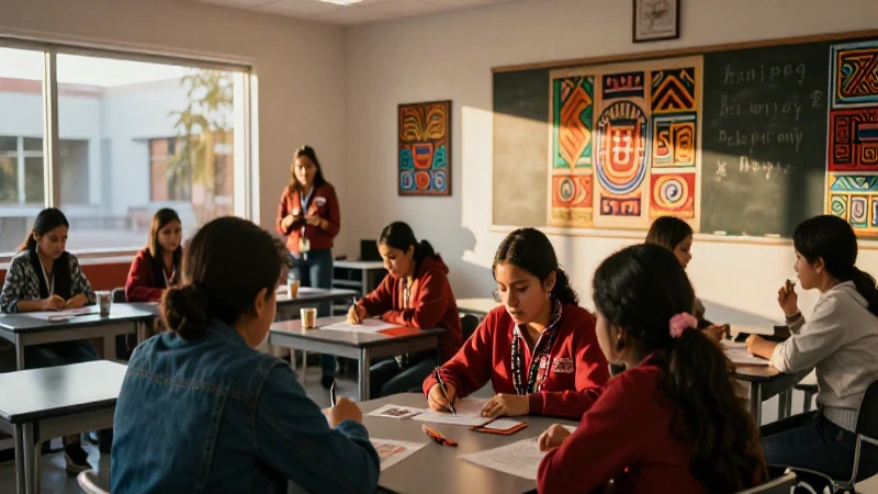 Promoción cultural y artística de México con la Nueva Escuela Mexicana 3 Estudiantes mexicanos crean arte indígena vibrante