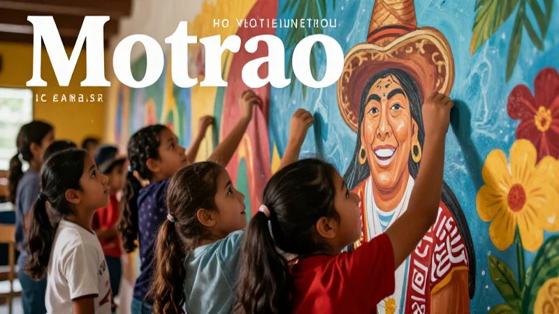 Promoción cultural y artística de México con la Nueva Escuela Mexicana 4 Estudiantes mexicanos crean mural artístico vibrante