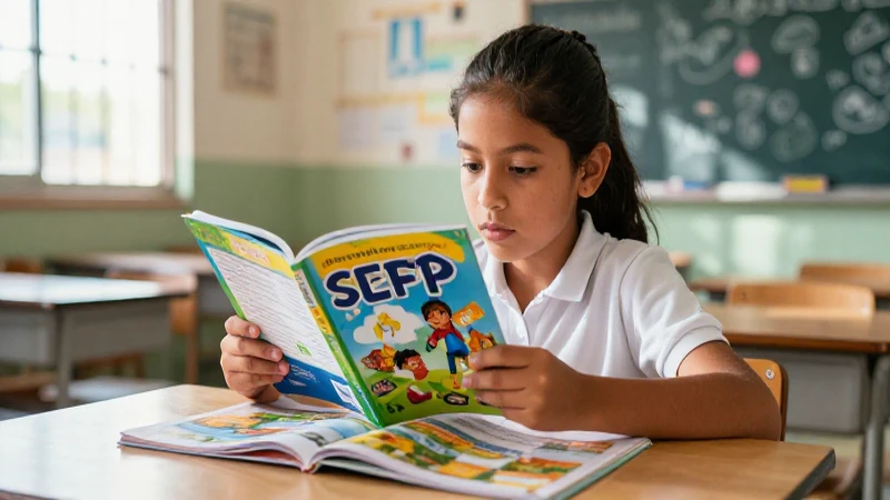 Conoce el impacto de los libros de la SEP en la comprensión lectora 4 Estudiante mexicano estudia con libros vibrantes