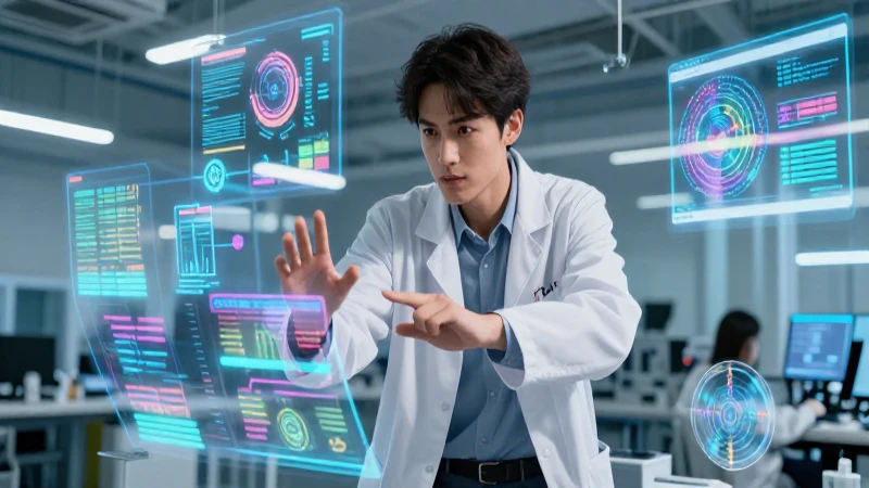 Qué es la investigación: características, tipos y su ciencia 4 Investigador diverso busca descubrimiento en red de datos vibrante