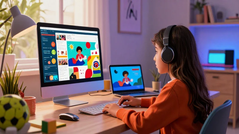 Educador mexicano innovador en entorno de aprendizaje moderno