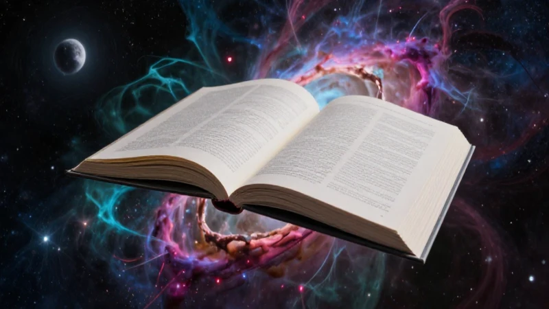 Conoce los mejores libros de la SEP para la literatura juvenil 3 Libro futurista flotando en nebulosa espacial