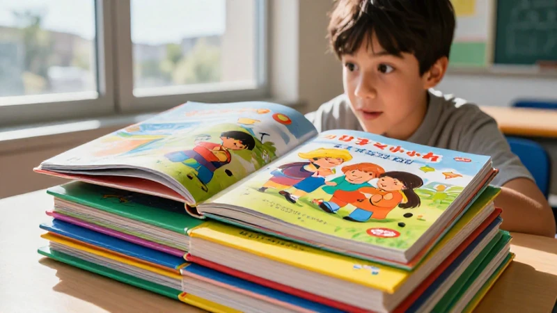 Estudiante leyendo libros bajo luz natural