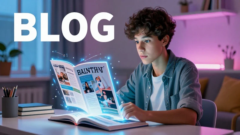 Estudiante aprende con libro holográfico