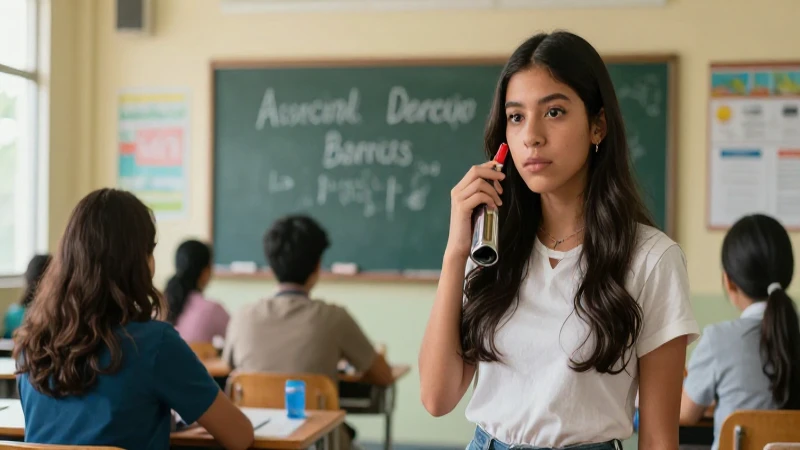 Estudiante mexicano contra barreras académicas vibrantes