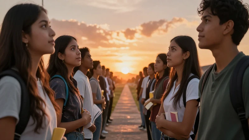 Equidad en orientación académica y profesional: claves en la Nueva Escuela Mexicana 3 Joven mira camino educativo brillante