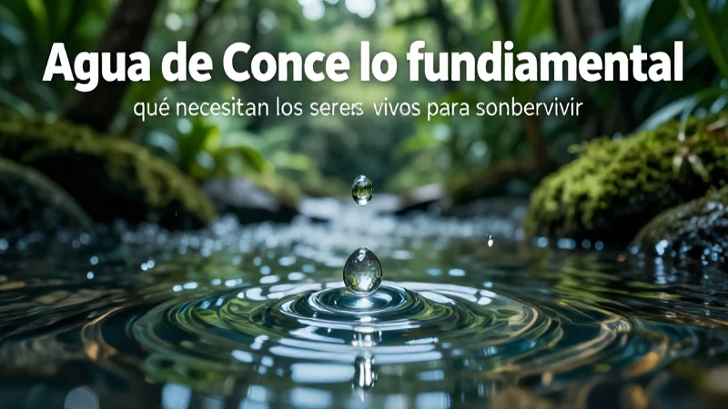 Agua vital para la supervivencia de seres vivos
