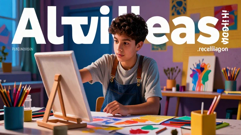 Estudiante mexicano en estudio dinámico de arte