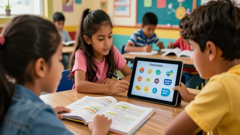 Clase mexicana moderna de inglés con estética profesional