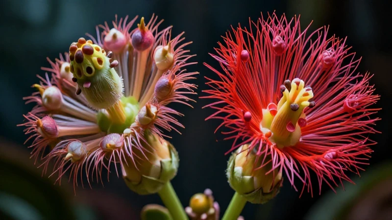 Fotografía macro de plantas detallada e hiperrealista
