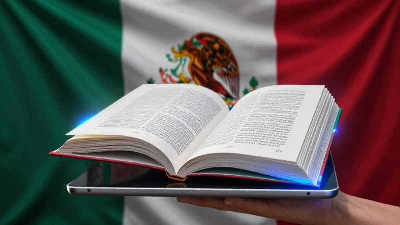 Novedades en libros de texto: el futuro educativo en México 3 Ilustración digital profesional de la educación mexicana