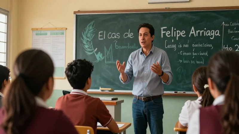 El caso de Felipe Arriaga: Noticias, actualizaciones y detalles 4 Debate visual en clase con iluminación dramática
