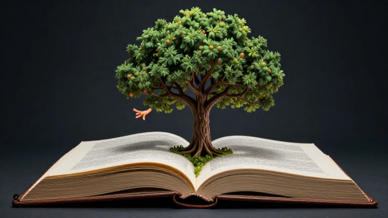 Ilustración dramática de un árbol estilizado