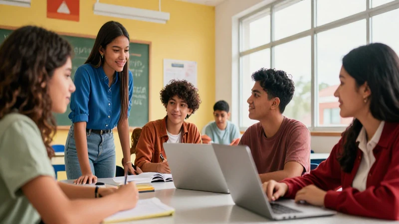 Políticas y programas clave para la educación inclusiva en México 4 Estudiantes mexicanos diversos colaboran en clase