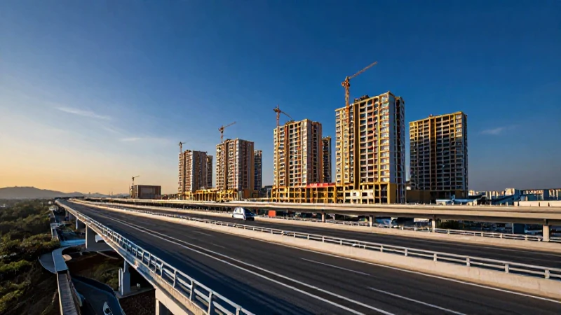 Infraestructura futurista y detallada con luz dramática