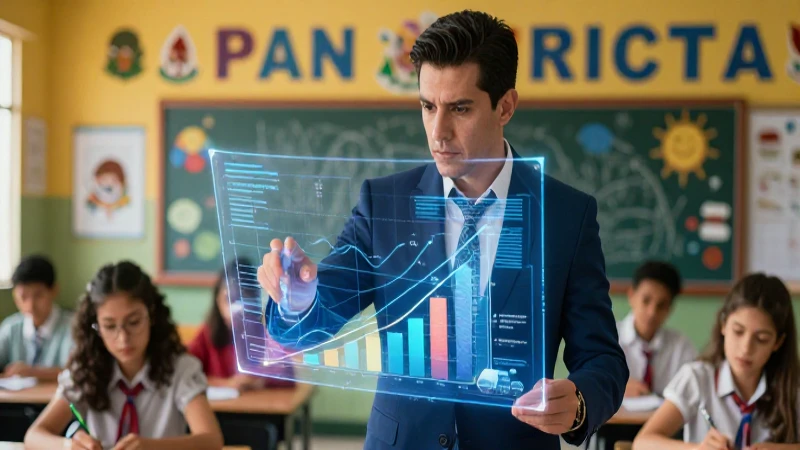 Líder moderno dirige crecimiento económico con hologramas