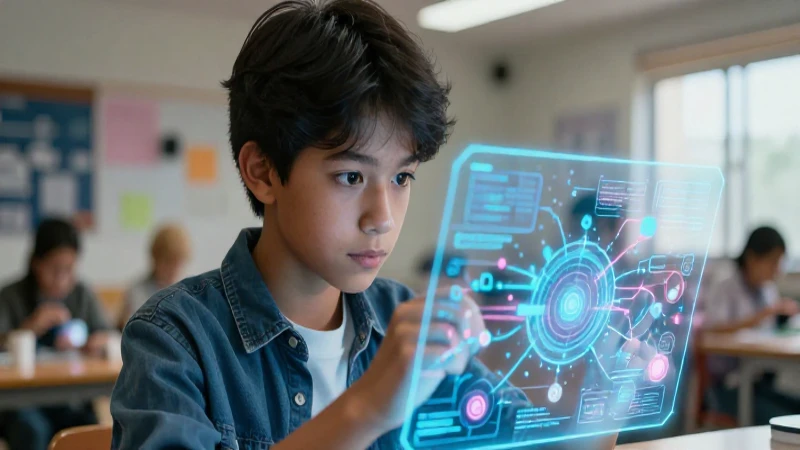 Joven estudiante enfocado en ciencia holográfica mexicana