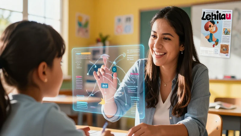 Mejora la evaluación educativa en México con nuestros consejos 4 Maestra guía aprendizaje con datos holográficos