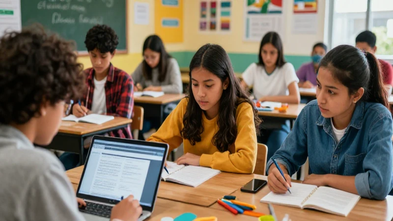 Mejora la evaluación educativa en México con nuestros consejos 5 Estudiantes mexicanos colaborando en aula moderna